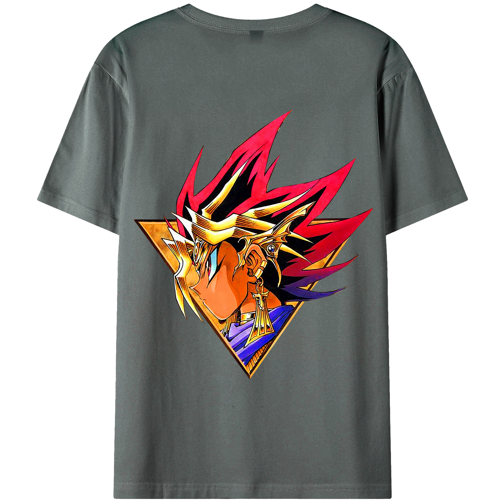 （画像用） 遊☆戯☆王 Yu-Gi-Oh! 綿100％ メンズ半袖Tシャツ（バックプリント） 通気性